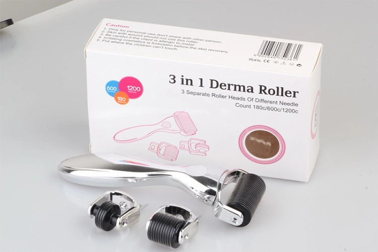 OEM / ODM özel marka 3 In 1 Drs Anti Yaşlanma Paslanmaz Çelik Titanyum için Derma Roller 1