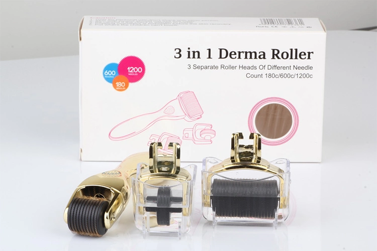 OEM / ODM özel marka 3 In 1 Drs Anti Yaşlanma Paslanmaz Çelik Titanyum için Derma Roller 2